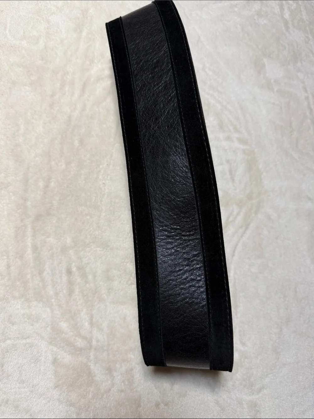 Neiman Marcus by Streets Ahead wide black leather Belt Size M